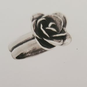 Silpada Sterling Silver Rose Ring size 7